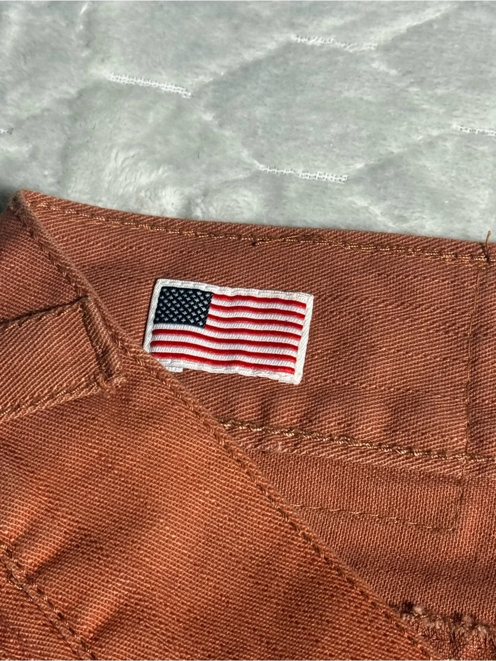 True Religion USA Distressed Rust Jeans 38x32 Y2K Wide Leg